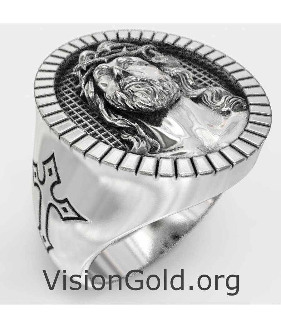 Jesus Oval Signet Christlicher Ring 0901