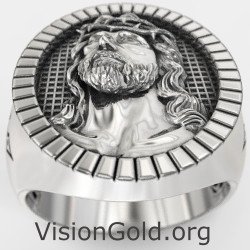 Jesus Oval Signet Christlicher Ring 0901