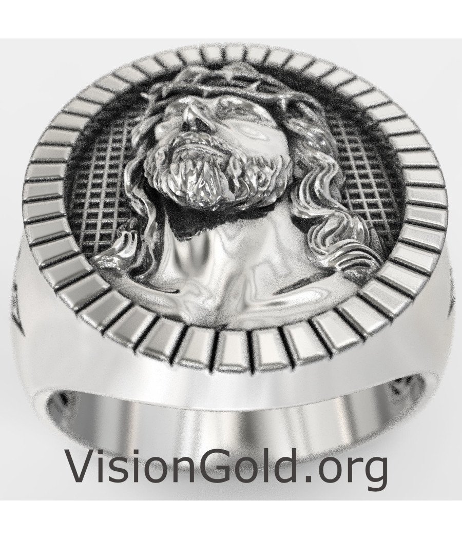 Jesus Oval Signet Christlicher Ring 0901