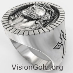 Jesus Oval Signet Christlicher Ring 0901