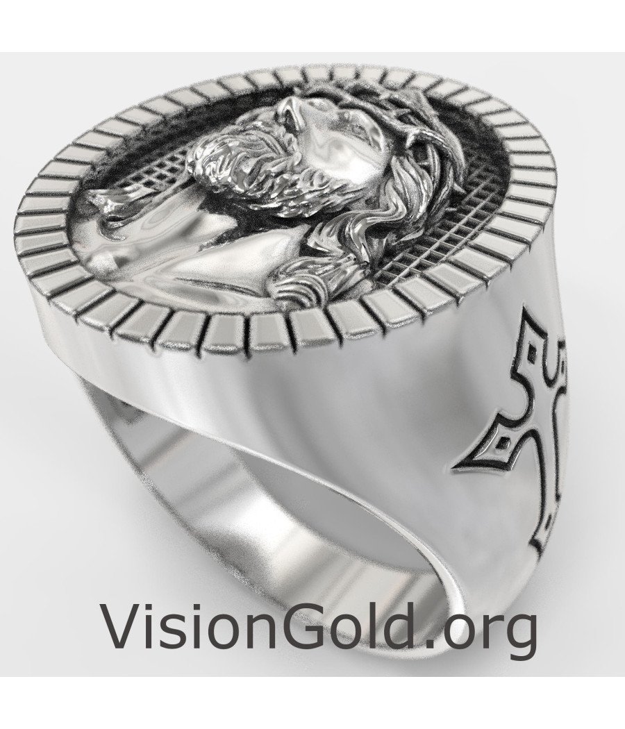 Jesus Oval Signet Christlicher Ring 0901