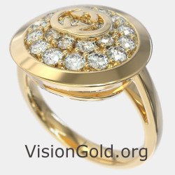 Luxury Women's Ring In Yellow Gold 0890K