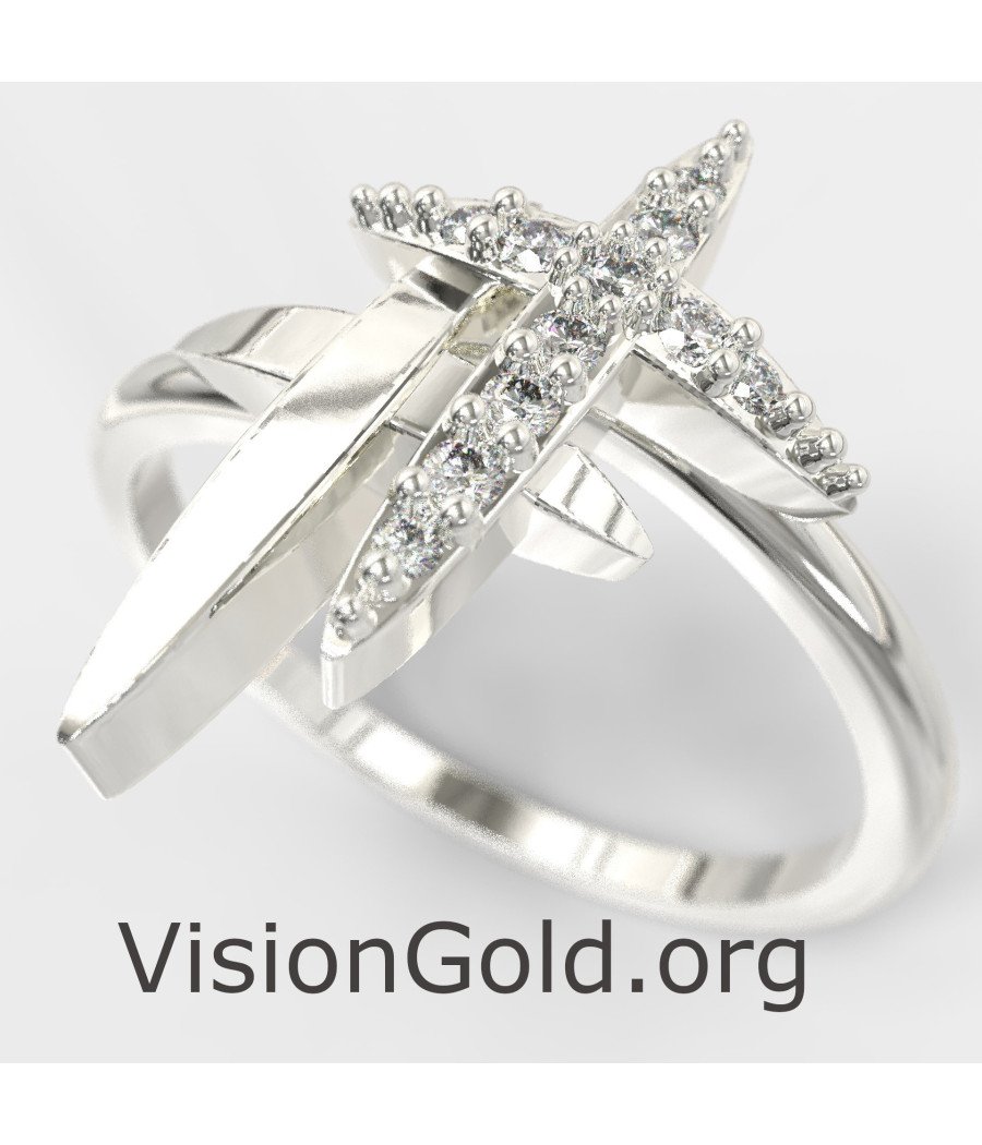 Double Cross Elegant Ring 0267L