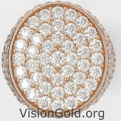 Pave Chevalier Signet Ring 1383R