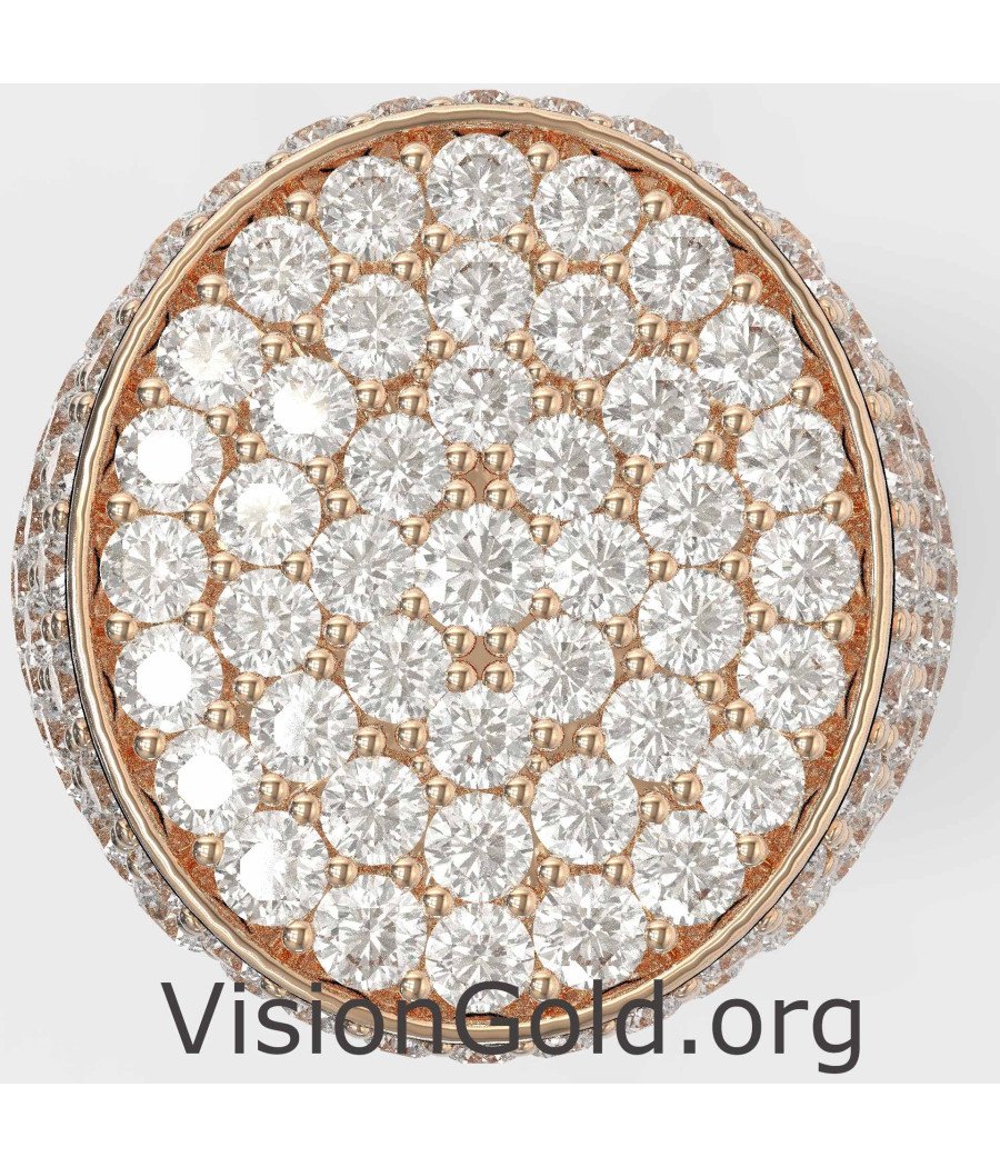 Pave Chevalier Signet Ring 1383R