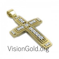 Золотой женский крест 0045