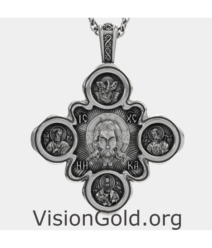 Elegant Double-Sided Cross Pendant 0024