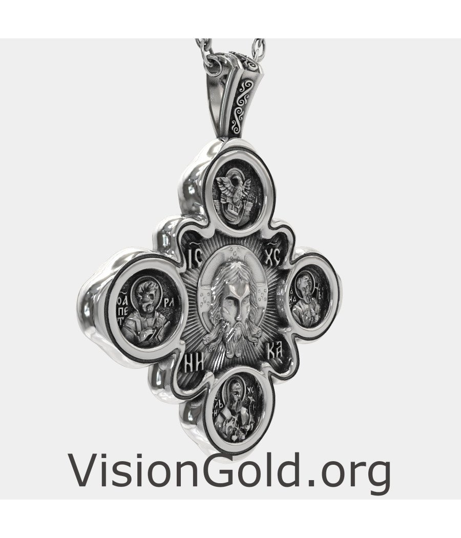 Elegant Double-Sided Cross Pendant 0024