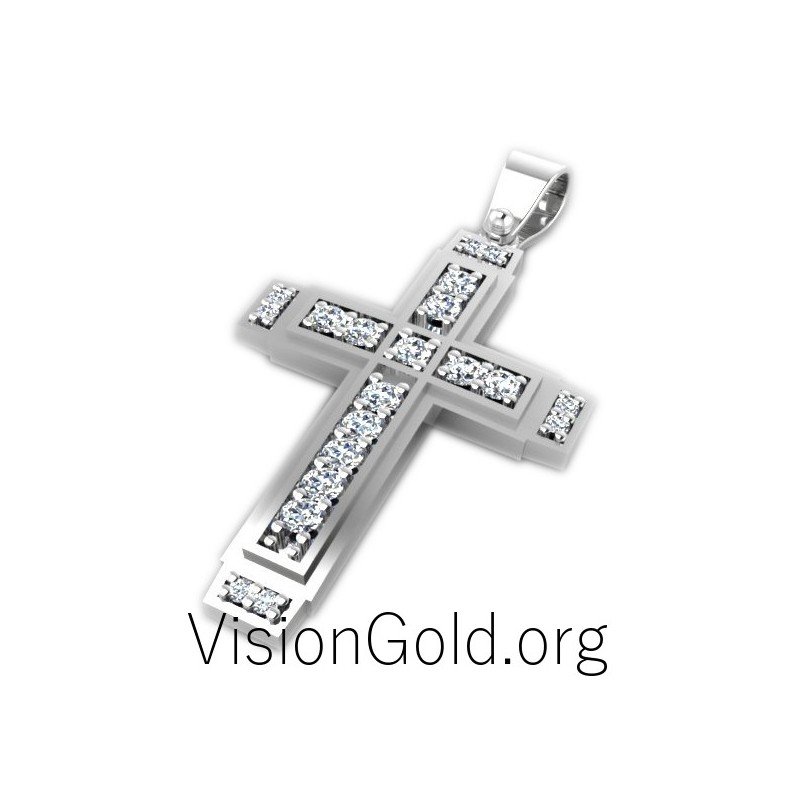Gold Womens Cross 0045,cross, necklaces, gold, women, necklace