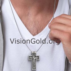 Christian Orthodox Crucifix Jesus Cross Necklace 0065