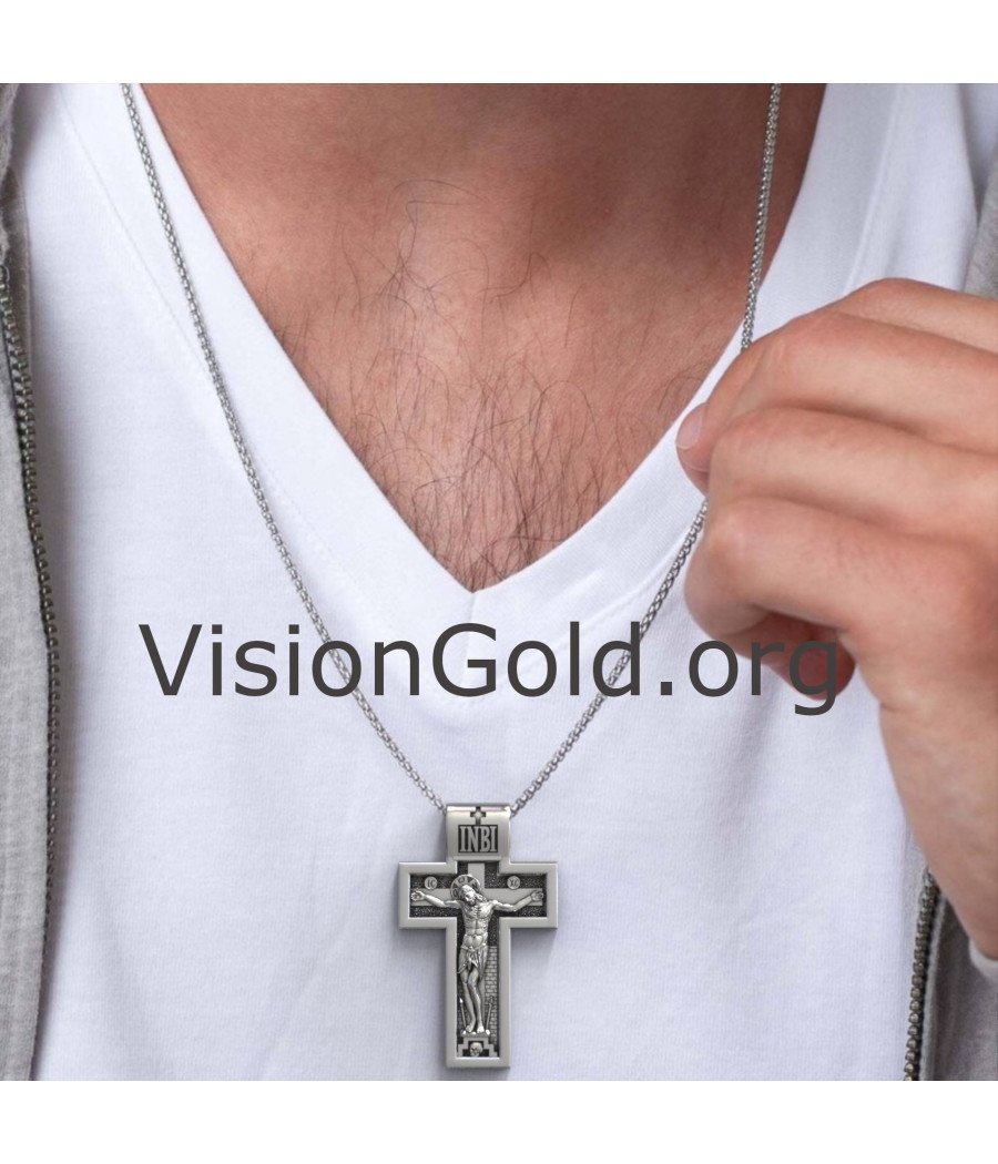 Christian Orthodox Crucifix Jesus Cross Necklace 0065