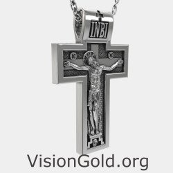 Christian Orthodox Crucifix Jesus Cross Necklace 0065