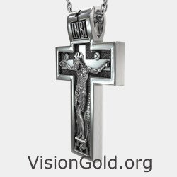 Christian Orthodox Crucifix Jesus Cross Necklace 0065