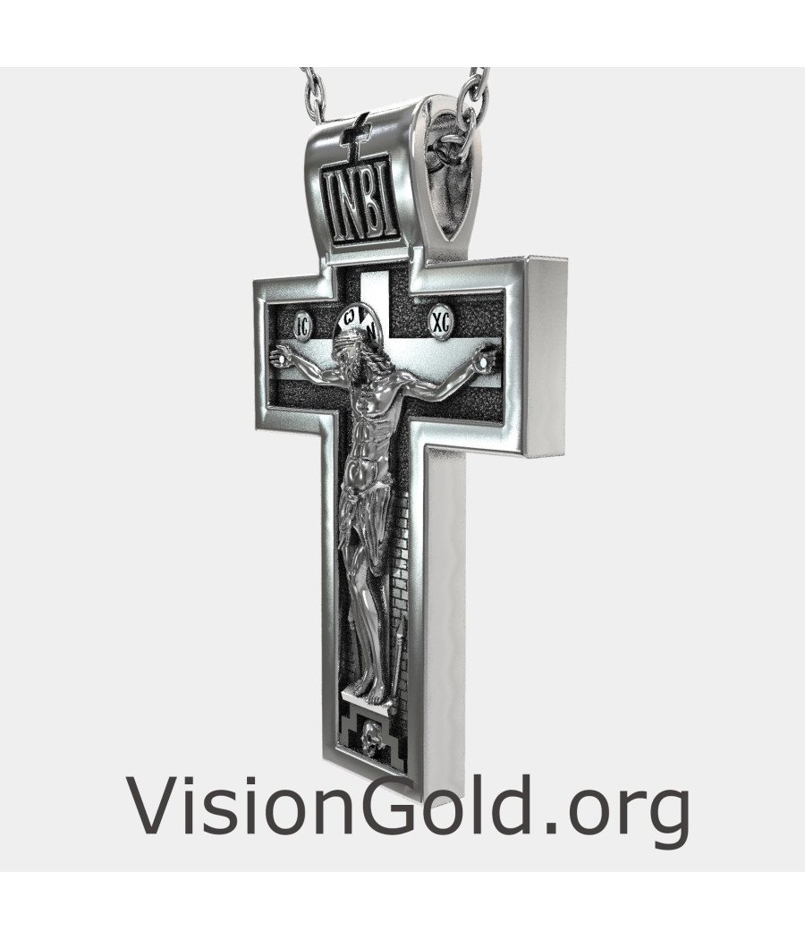 Christian Orthodox Crucifix Jesus Cross Necklace 0065