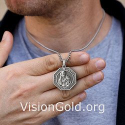 Christian Jesus And Virgin Mary Men Pendant 0176