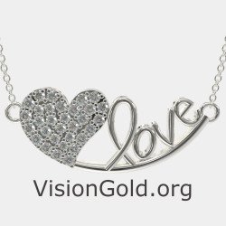 Sweet Love Heart Pendant Necklace 0869L