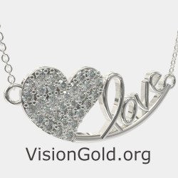 Sweet Love Heart Pendant Necklace 0869L