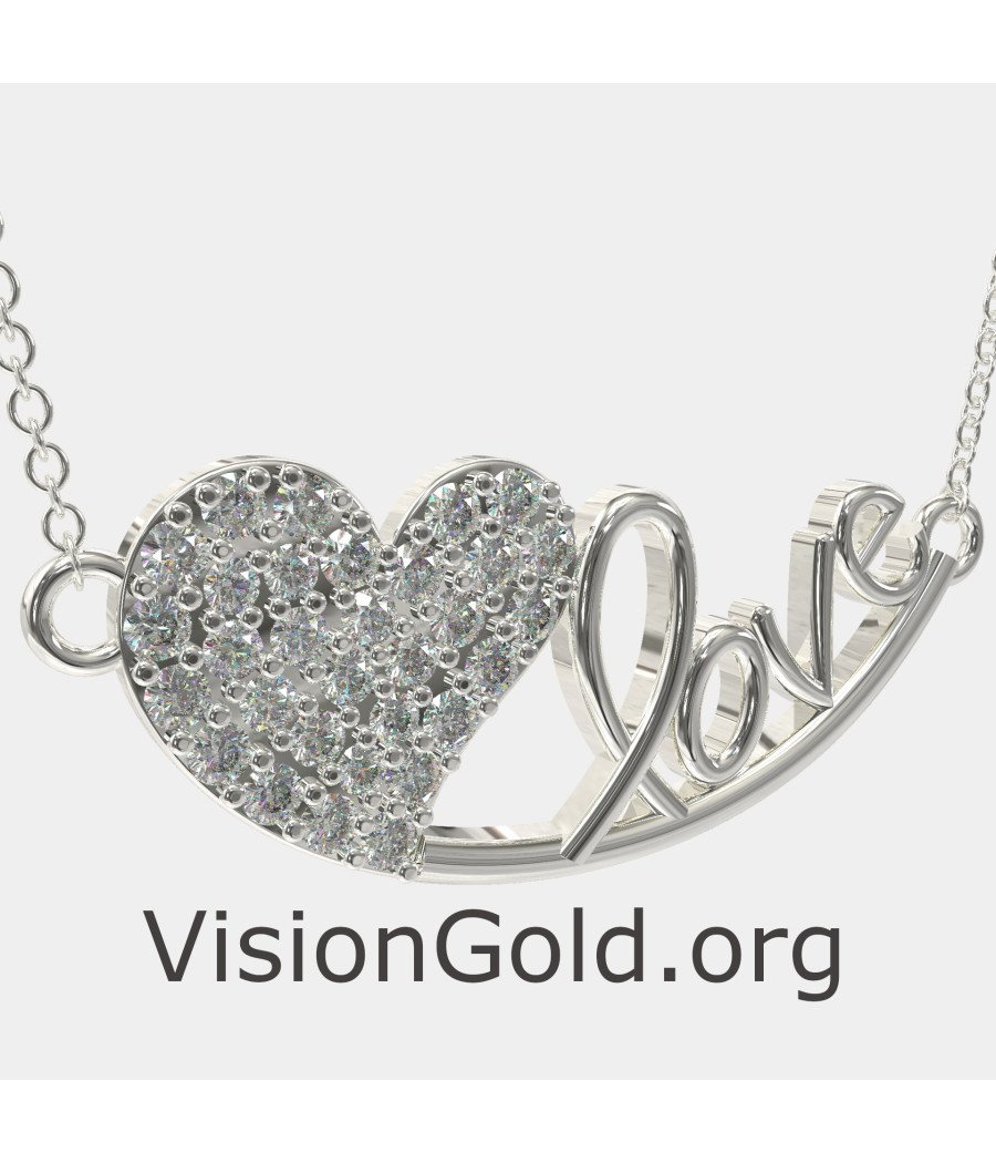 Sweet Love Heart Pendant Necklace 0869L