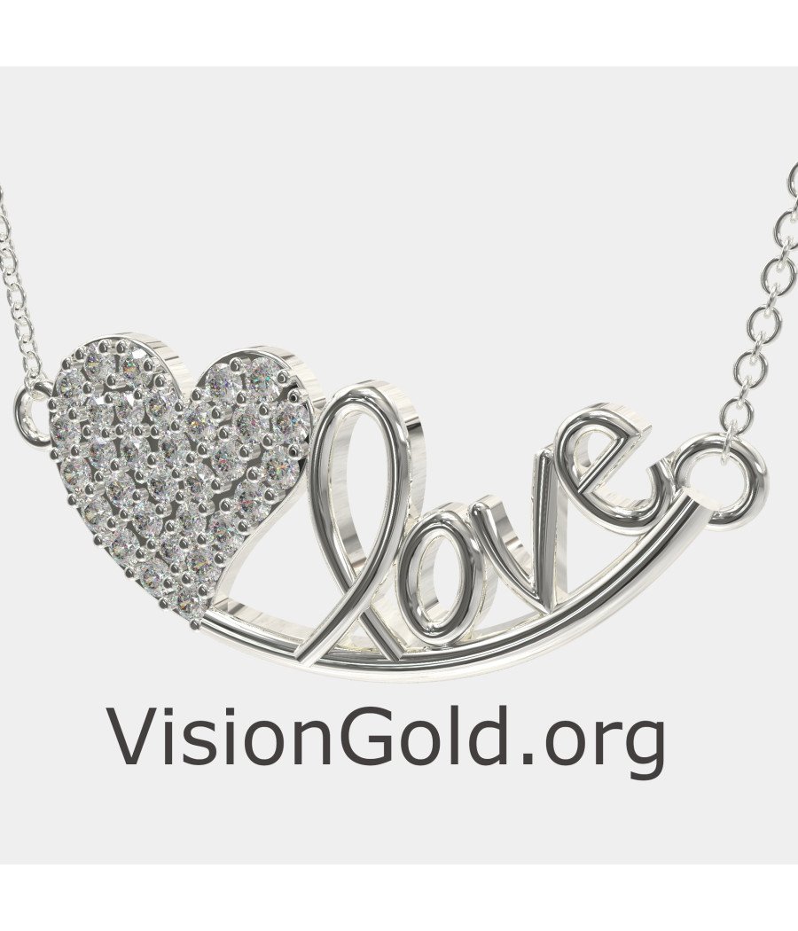 Sweet Love Heart Pendant Necklace 0869L