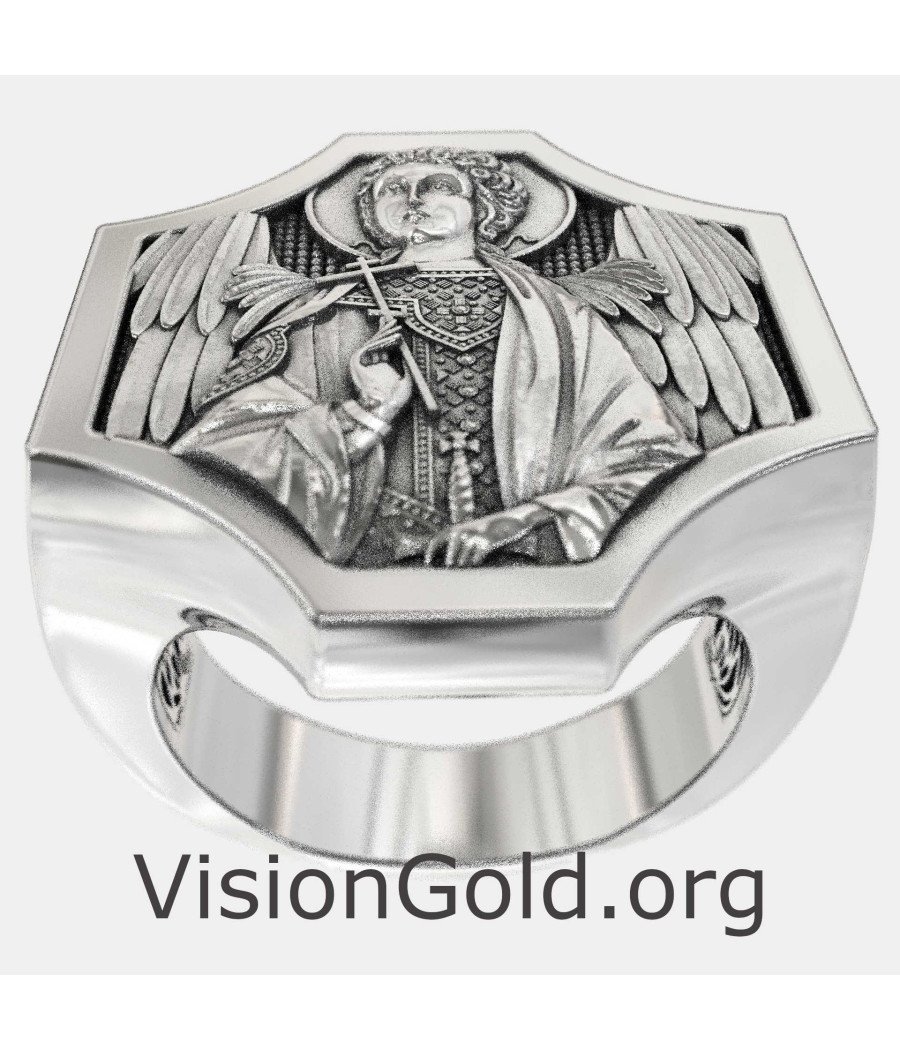 Christlicher St. Michael Ring - Geschenk für religiöse Männer