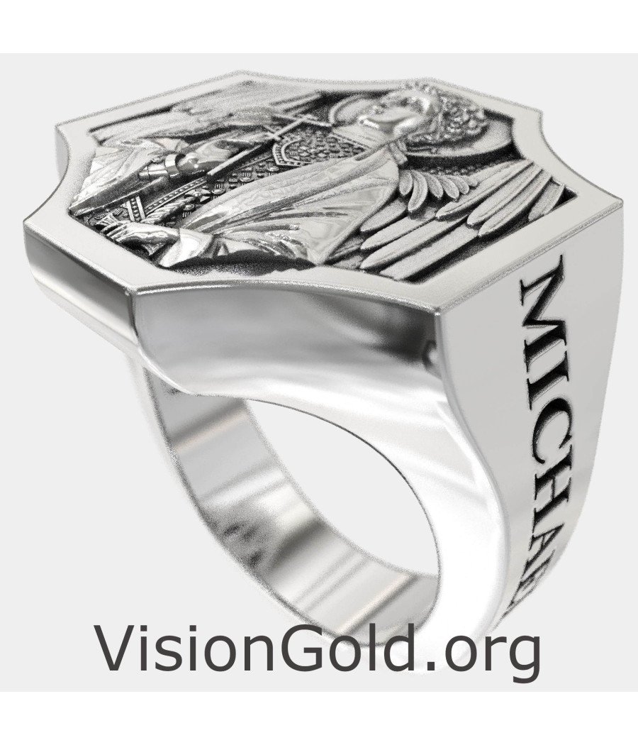 Christlicher St. Michael Ring - Geschenk für religiöse Männer