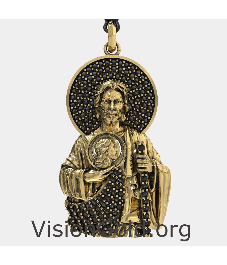 Saint Jude Pray For Us Handmade Pendant Necklace 0463KMP