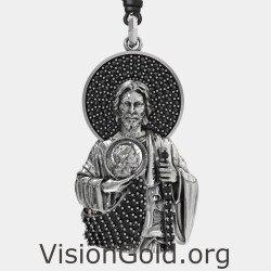 Religious Christian Men's Necklace Saint Jude The Thaddeus