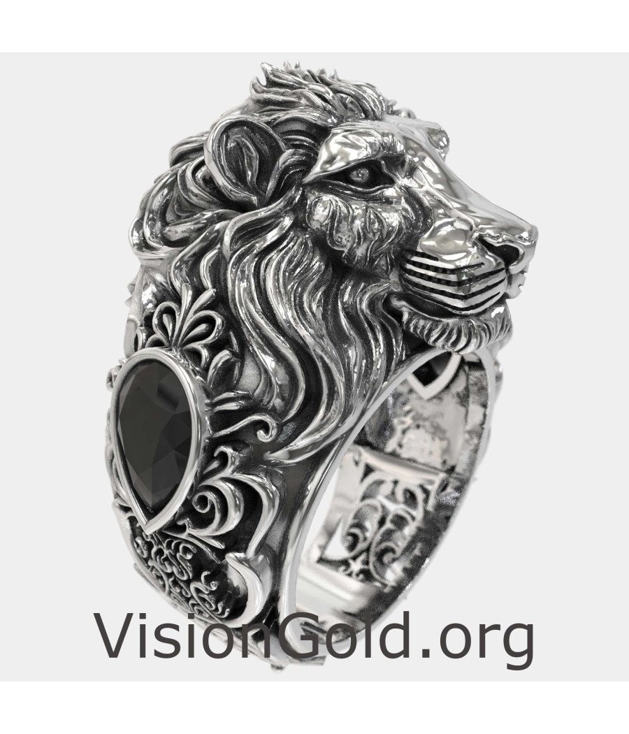 Luxury Men's Lion Signet Ring 0908MP