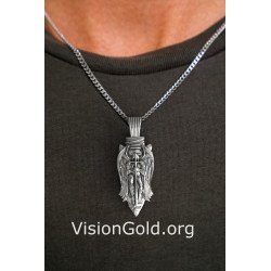 Pendentif en argent vintage St. Michael 0466L