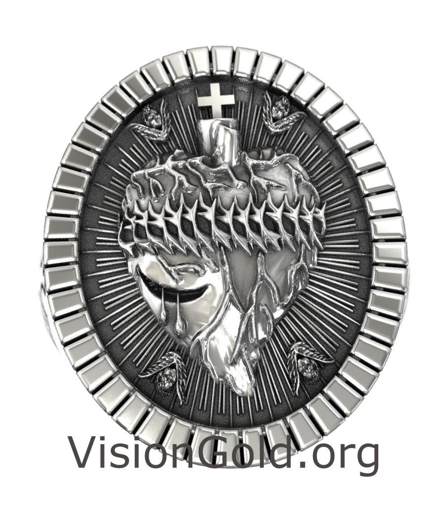 Catholic Christian Prayer Sacred Heart of Jesus Ring 0909