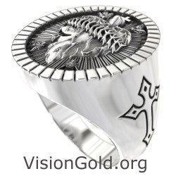 Catholic Christian Prayer Sacred Heart of Jesus Ring 0909