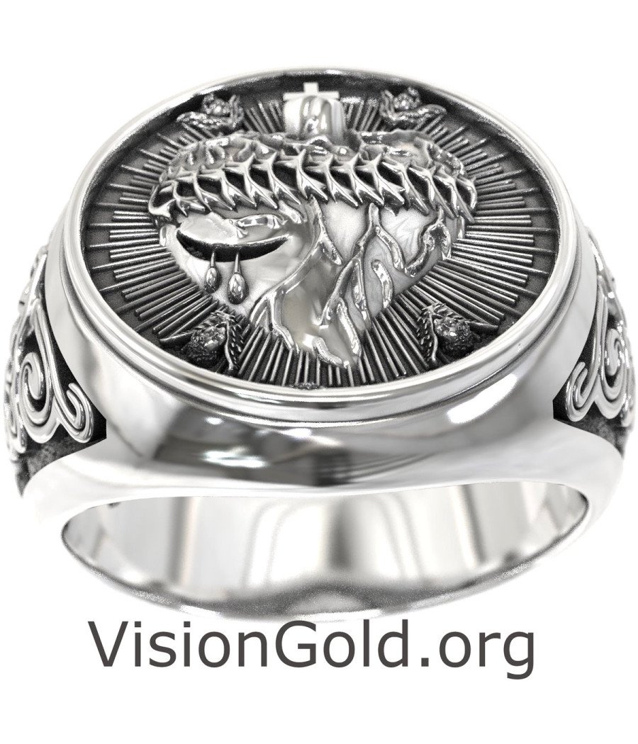 Catholic Sacred Heart of Jesus Ring 0910