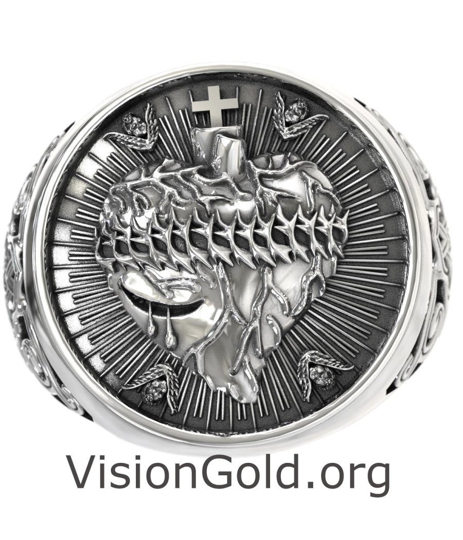 Catholic Sacred Heart of Jesus Ring 0910