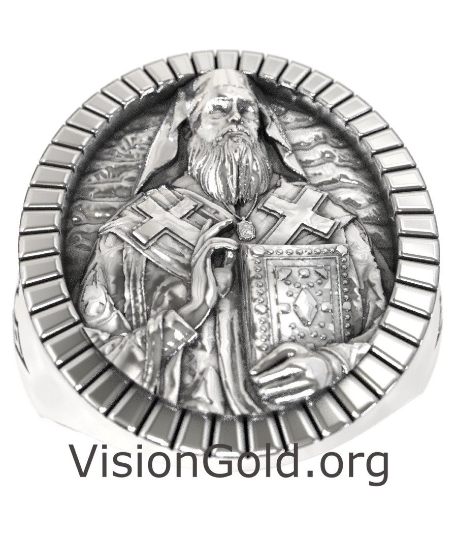 Orthodox Signet Ring Saint Nektarios of Aegina 0911