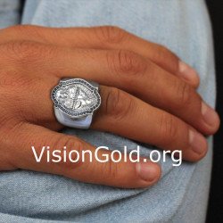 Religious Catholic Sacred Heart of Jesus Prayer Ring 0912