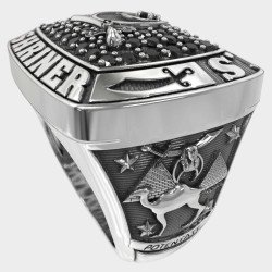 SHRINER Silver Masonic Ring Freemason 0746