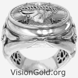 Catholic Sacred Heart of Jesus Prayer Ring 0914