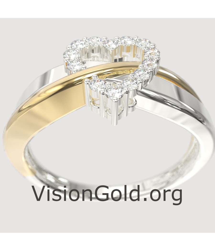 Bridal Heart Ring Gift for Her 1306L