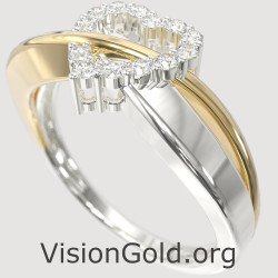 Bridal Heart Ring Gift for Her 1306L