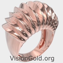 Croissant Chevalier Ring in Rose Gold 0500R