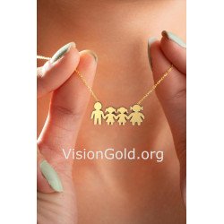 Family & Mother's Jewelry-Personalized Family Necklace 0367K