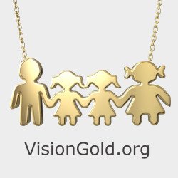 Family & Mother's Jewelry-Personalized Family Necklace 0367K