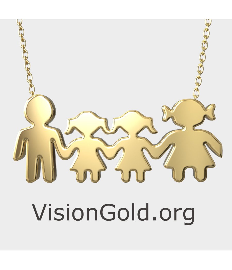 Family & Mother's Jewelry-Personalized Family Necklace 0367K