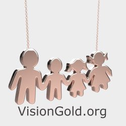 Collier de famille Cadeau pour maman 0381R