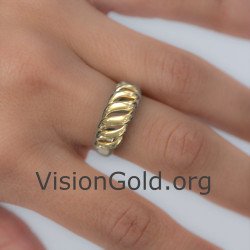 Anillo Signet Croissant Plata 1303K