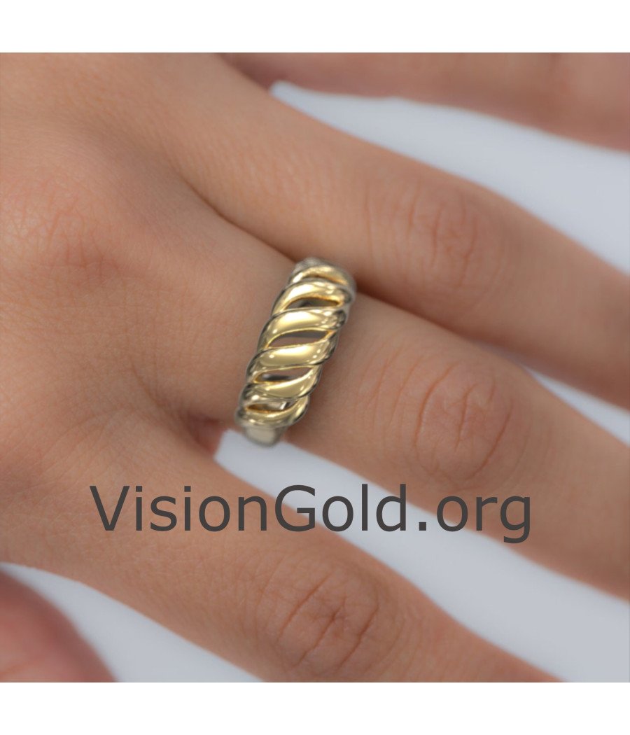 Signet Silver Croissant Ring 1303K