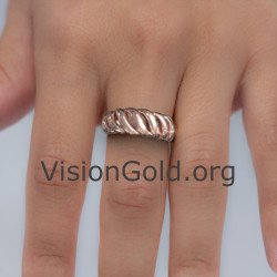 Klassisches Siegel Croissant Ring 1303R