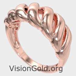 Klassisches Siegel Croissant Ring 1303R