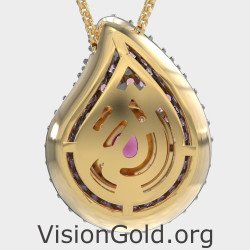 Amethyst Evil Eye Pendant Necklace 0241MVPK