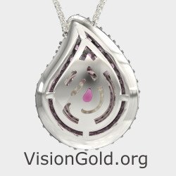 Purple Amethyst Pendant-Evil Eye Necklace 0241MVPL